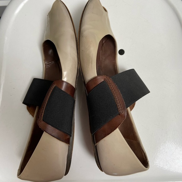 MARNI Patent Leather peep-toe Flats with strap - Picture 4 of 6